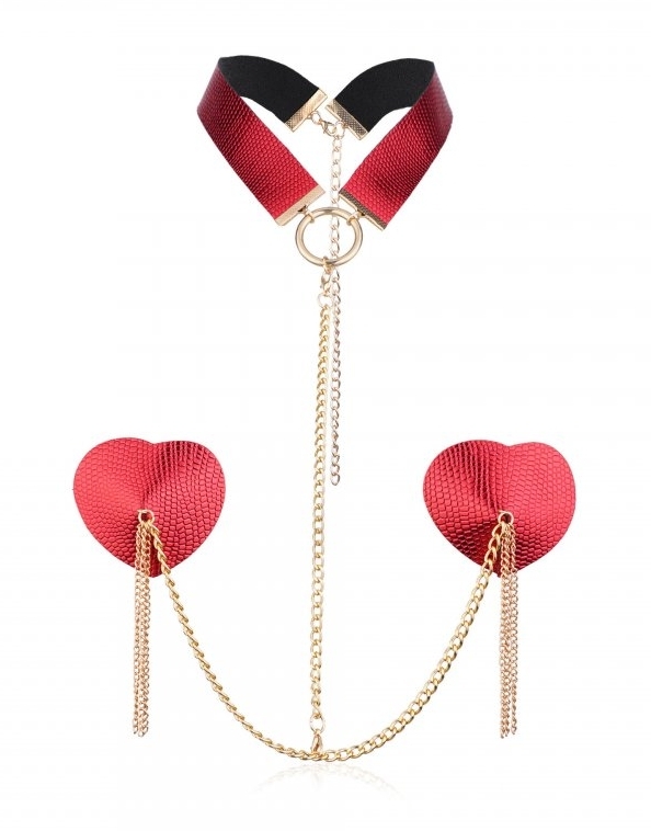Cache-Tétons HEART Rouges