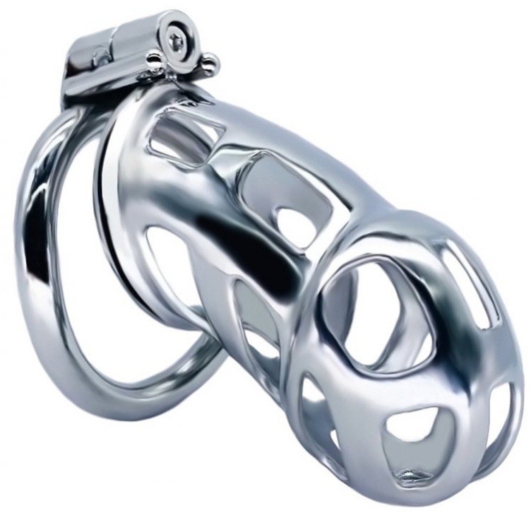 Cage de chasteté en métal COBRA STEEL 10 x 3.7cm