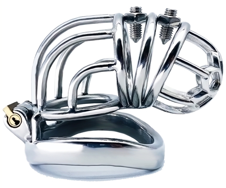 Cage de chasteté en métal FOLDY 12 x 3.5cm
