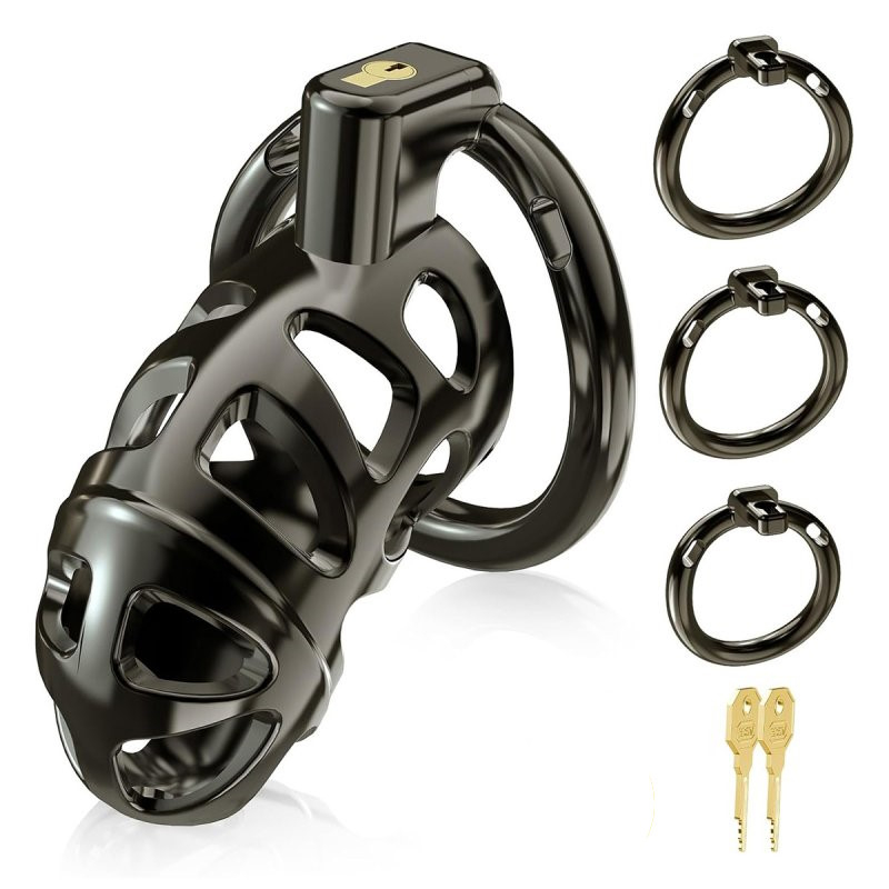 Cage de chasteté en métal VERY LOCK 10.5 x 3.5 cm Noire