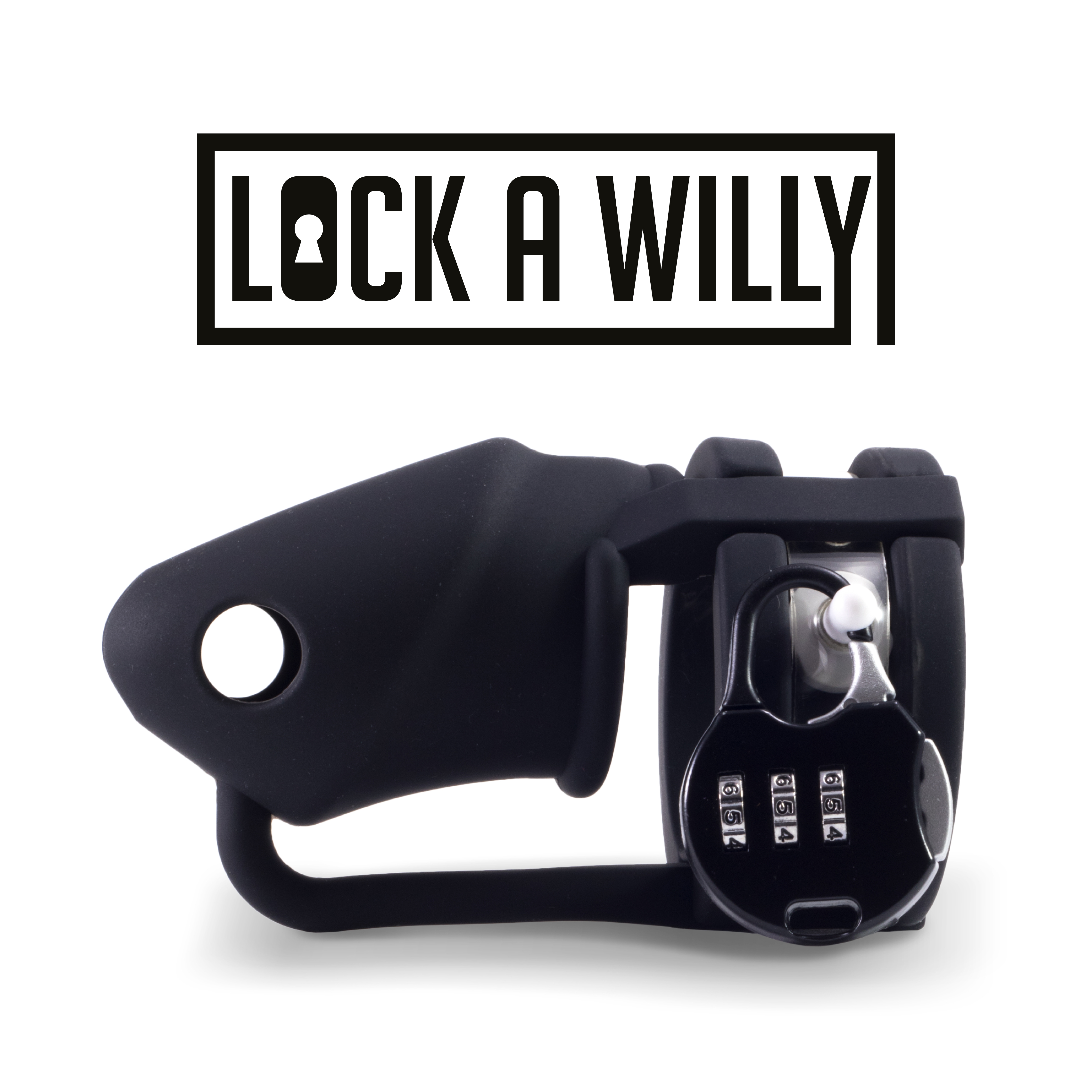 Cage de chasteté en silicone LOCK A WILLY 11 x 3cm Noire