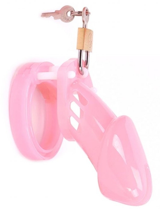 Cage de chasteté LOCKY 8 x 3.3 cm Rose