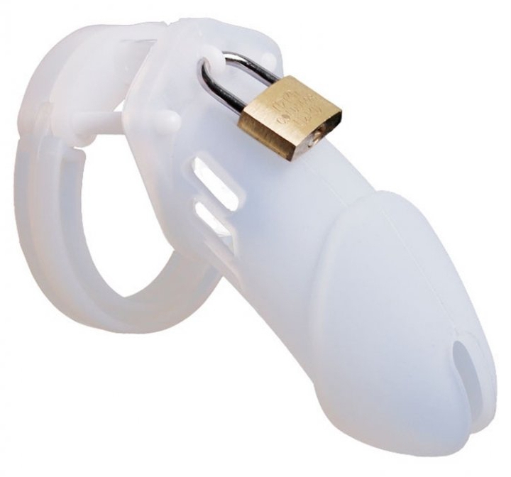 Cage de chasteté Silicone BRAN 9 x 3cm Blanche