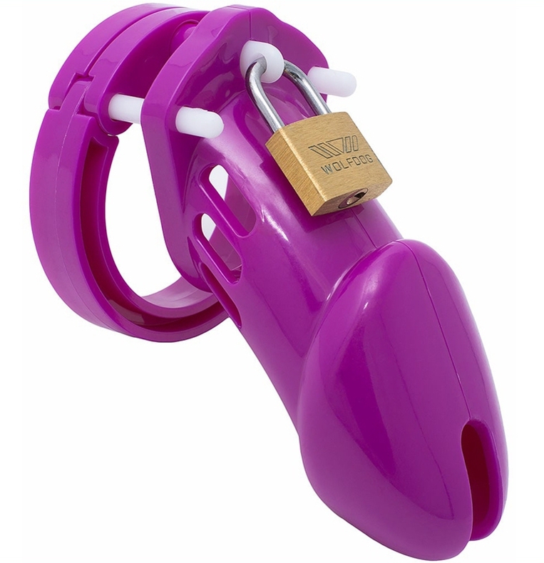 Cage de chasteté Silicone BRAN 9 x 3cm Violette