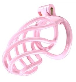 Cage de chasteté TORTILLE L 9.5 x 3.4 cm Rose