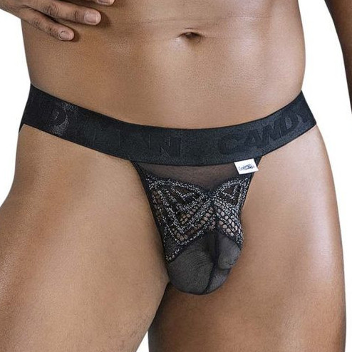 CandyMan Jock-string Dentelle SELENIO Noir
