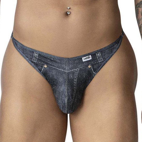 CandyMan String COWBOY Denim Noir