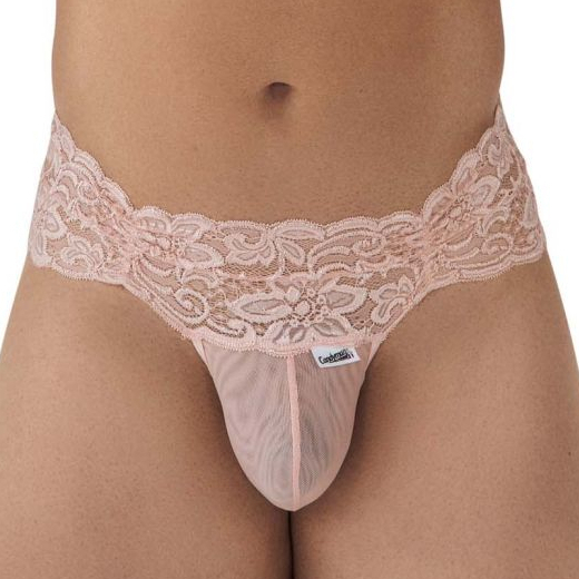 CandyMan String Dentelle à Lacets UZZA Rose