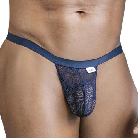 CandyMan String en dentelle BACHOS Marine