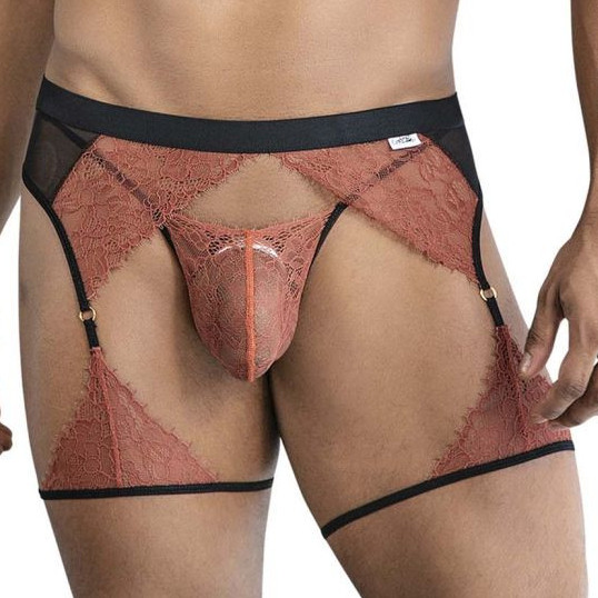 CandyMan String et Porte-Jarretelles MOREYO Terracotta