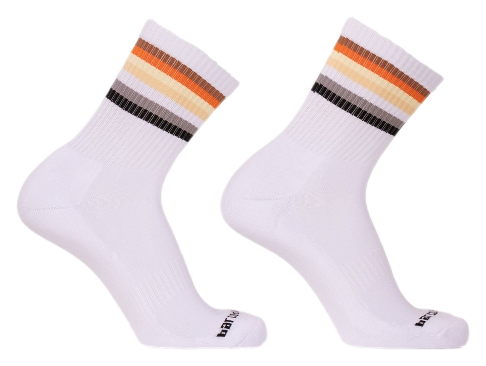 Chaussettes blanches BEAR FLAG Fetish Half Socks
