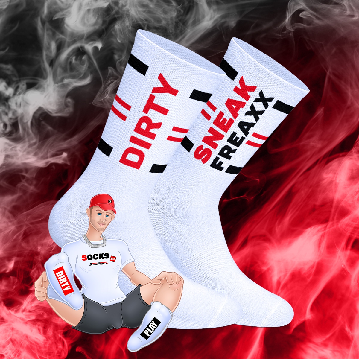 Chaussettes blanches DIRTY PLAY Sneakfreaxx