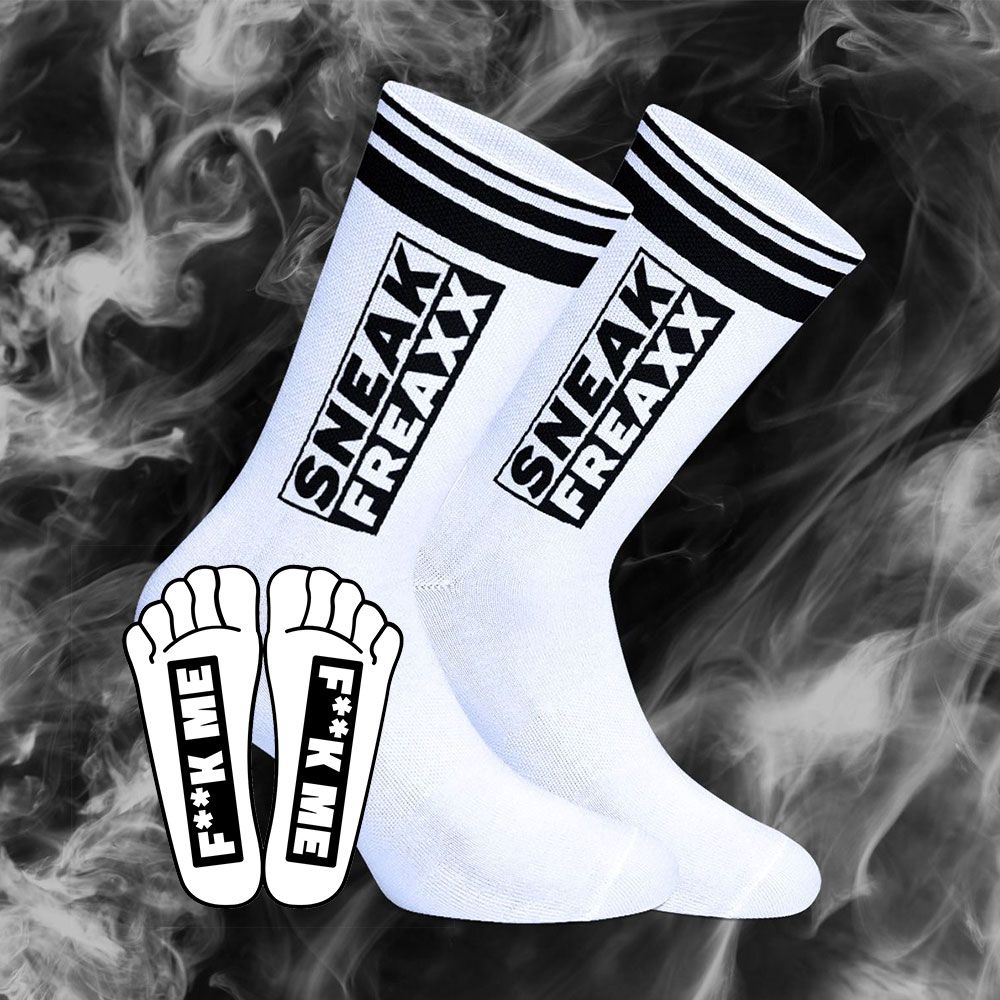 Chaussettes FUCK ME Blanc-Noir