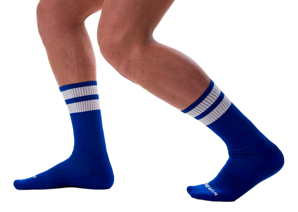 Chaussettes GYM SOCKS Bleu-Blanc
