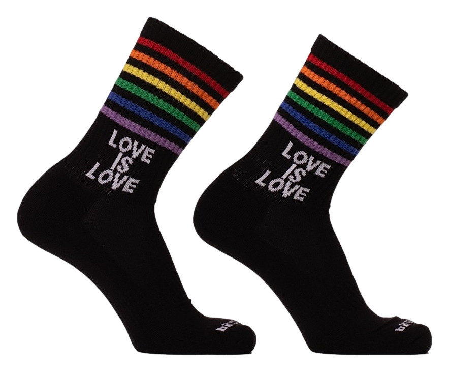Chaussettes LOVE IS LOVE Gym Socks Noires