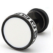 Clou d'oreille FLAT ETHNIC Noir-Blanc