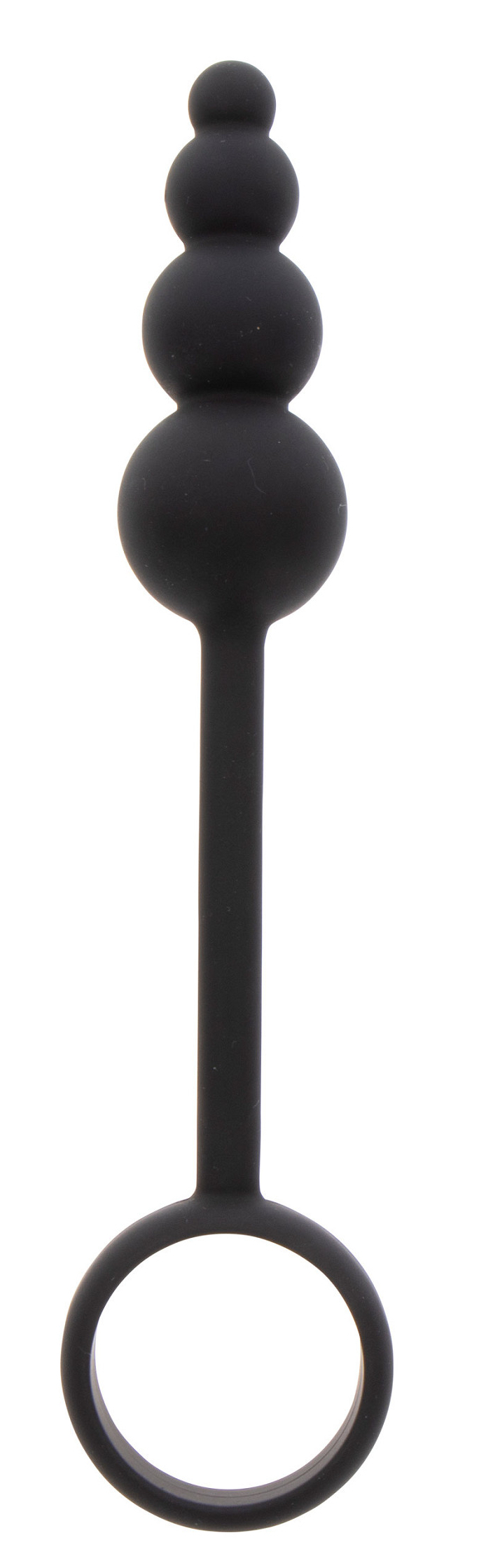 Cockring Plug anal BEADS RING 8.5 x 3.5 cm Noir