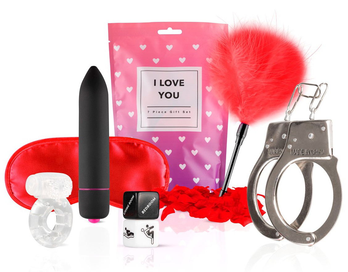 Coffret I LOVE YOU - 7 sextoys coquins