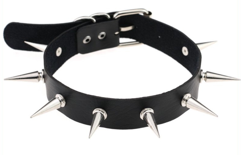 Collier à pointes PIKY LISH Noir