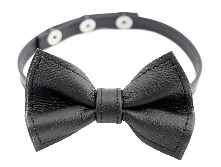 Collier avec Noeud Papillon en cuir