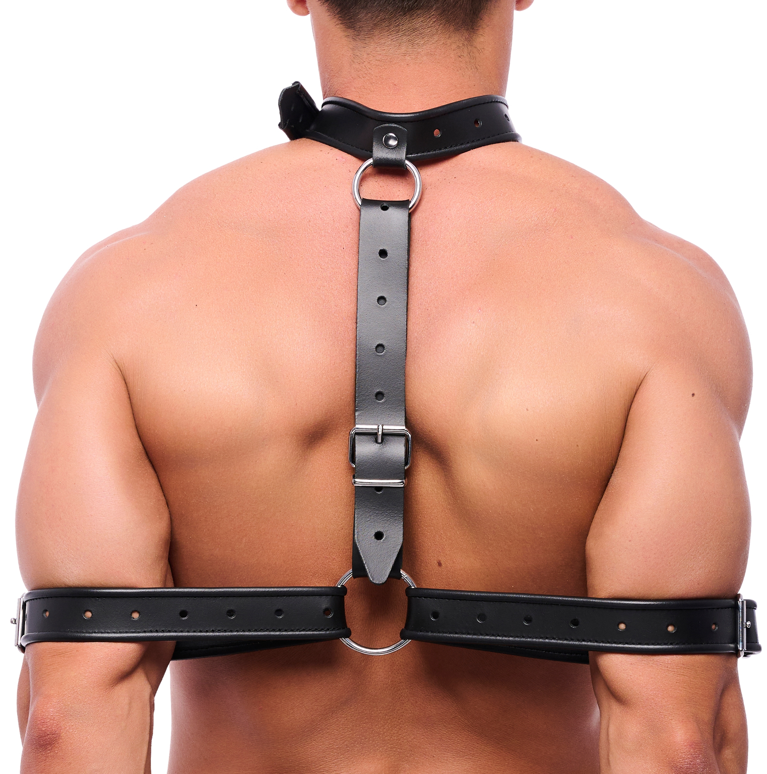 Collier Bondage et Maintien de bras en Cuir
