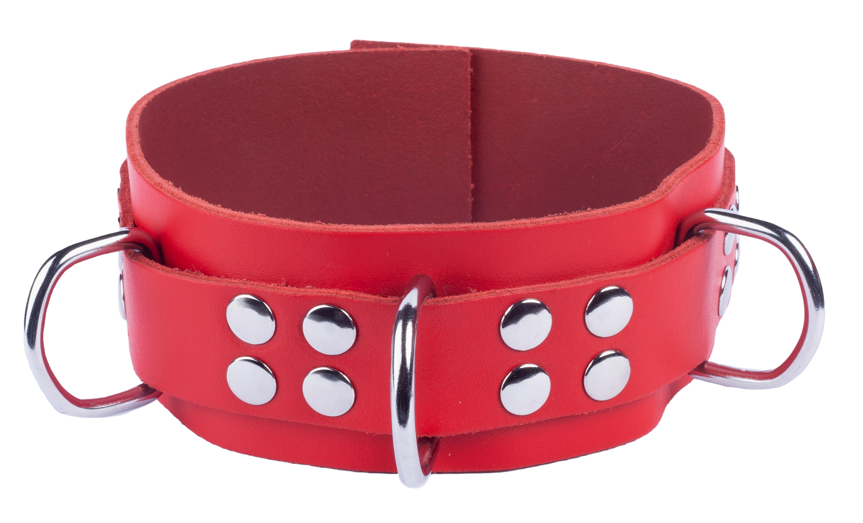 Collier en cuir ULTRA Rouge