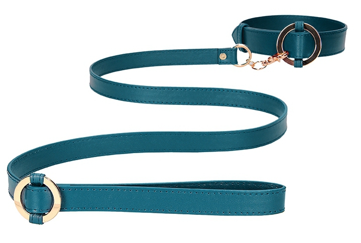 Collier et Laisse HALO COL Bleu