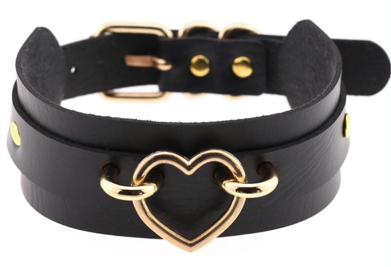 Collier Fantaisie GOLDEN HEART Noir