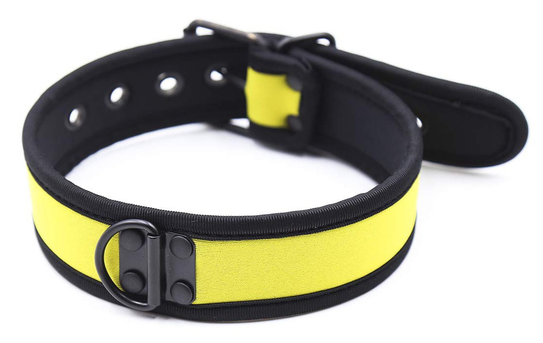 Collier PUPPY en néoprène Jaune