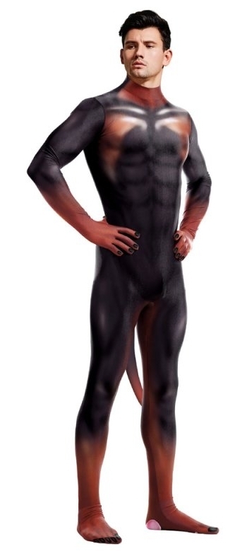 Combinaison Cosplay Doberman DOG Noire et Feu