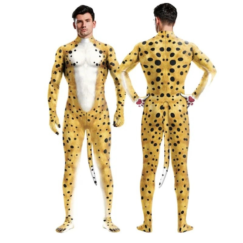CosplayBoys Combinaison Cosplay MARSUPILAMI Jaune
