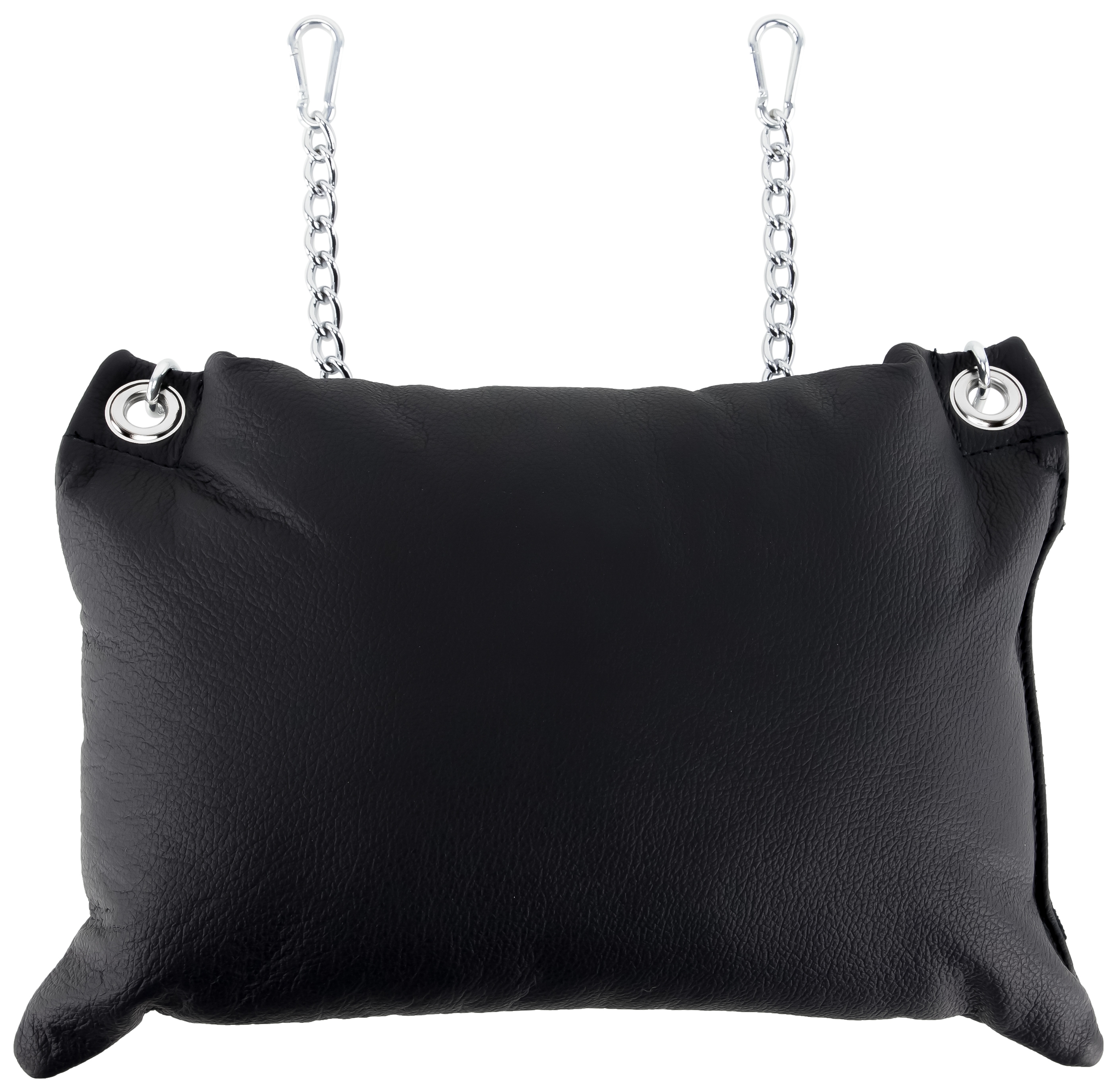 Coussin en cuir 20 x 25cm + Chaînes Noir