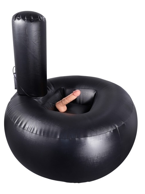 Coussin gonflable avec Gode LUST THRUSTER Noir