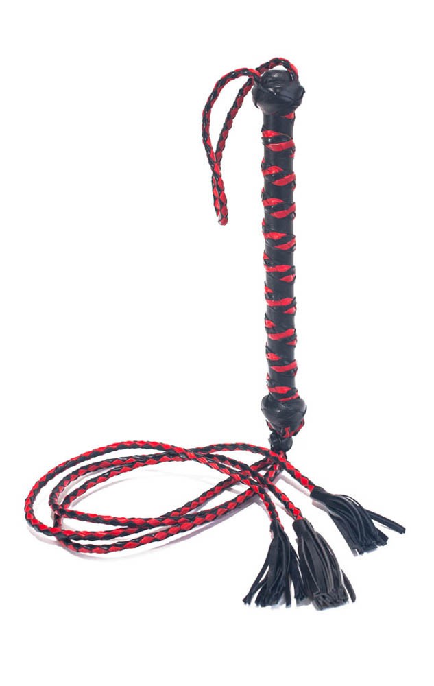 Devil Stick Fouet TRIPLE 50cm Noir-Rouge