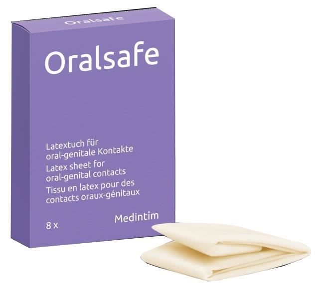 Digues orales en Latex ORAL SAFE Arôme Vanille x8