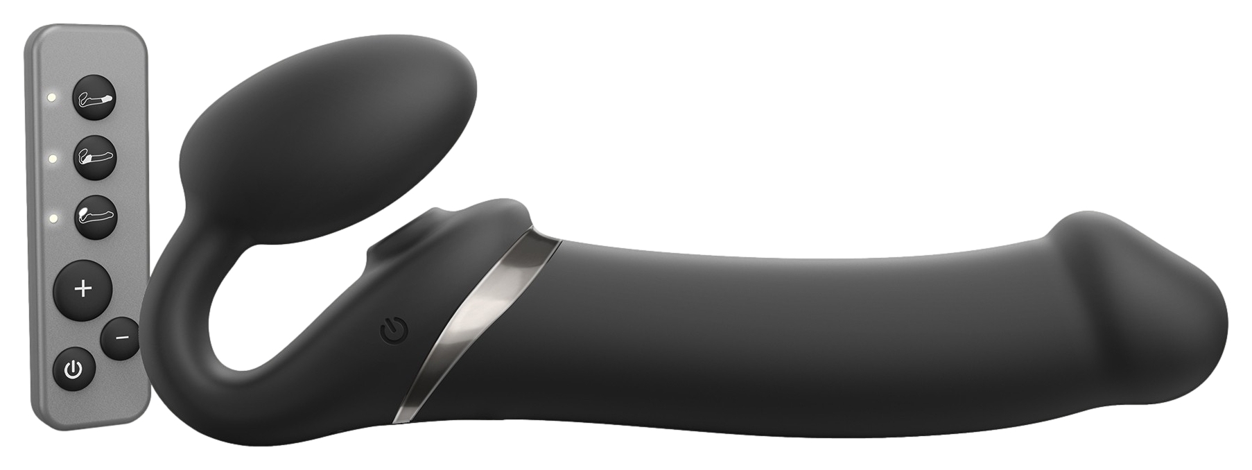 Dildo MULTI ORGASM Strap-On-Me M 15 x 3.8cm Noir