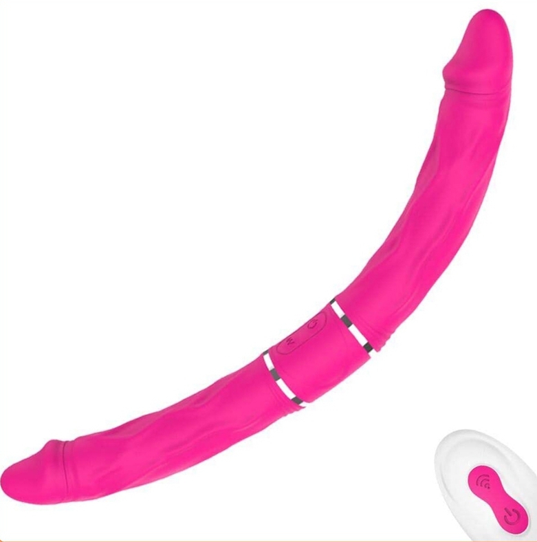 Double Dildo Vibrant PYRIOS Rose 35 x 3.5cm