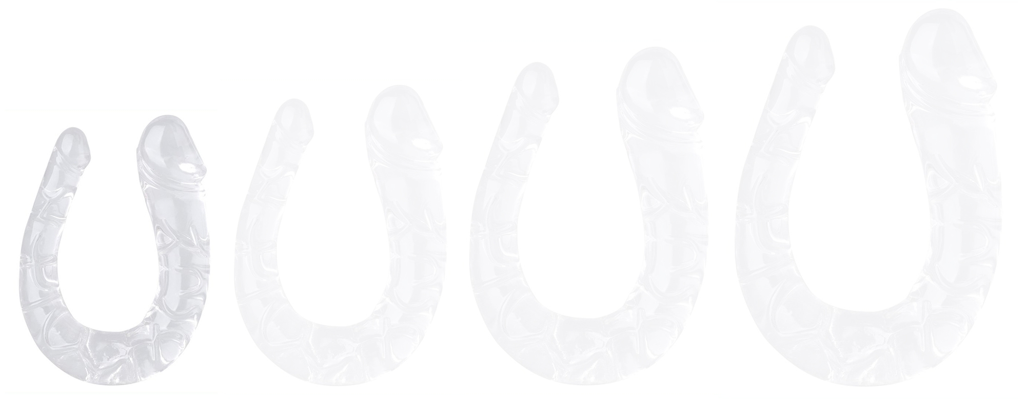 Double Gode Transparent U JELLY S 13.5 x 3cm