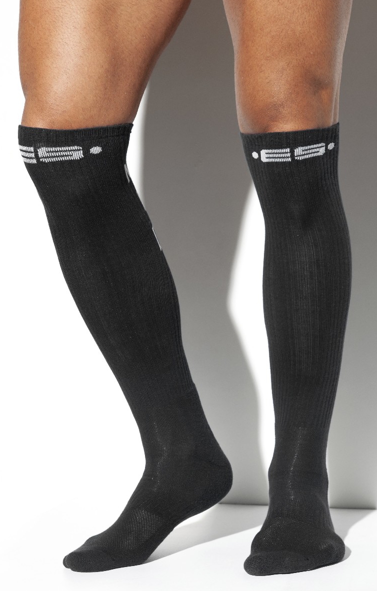 ES Collection Chaussettes hautes NEVER BACK DOWN Noires