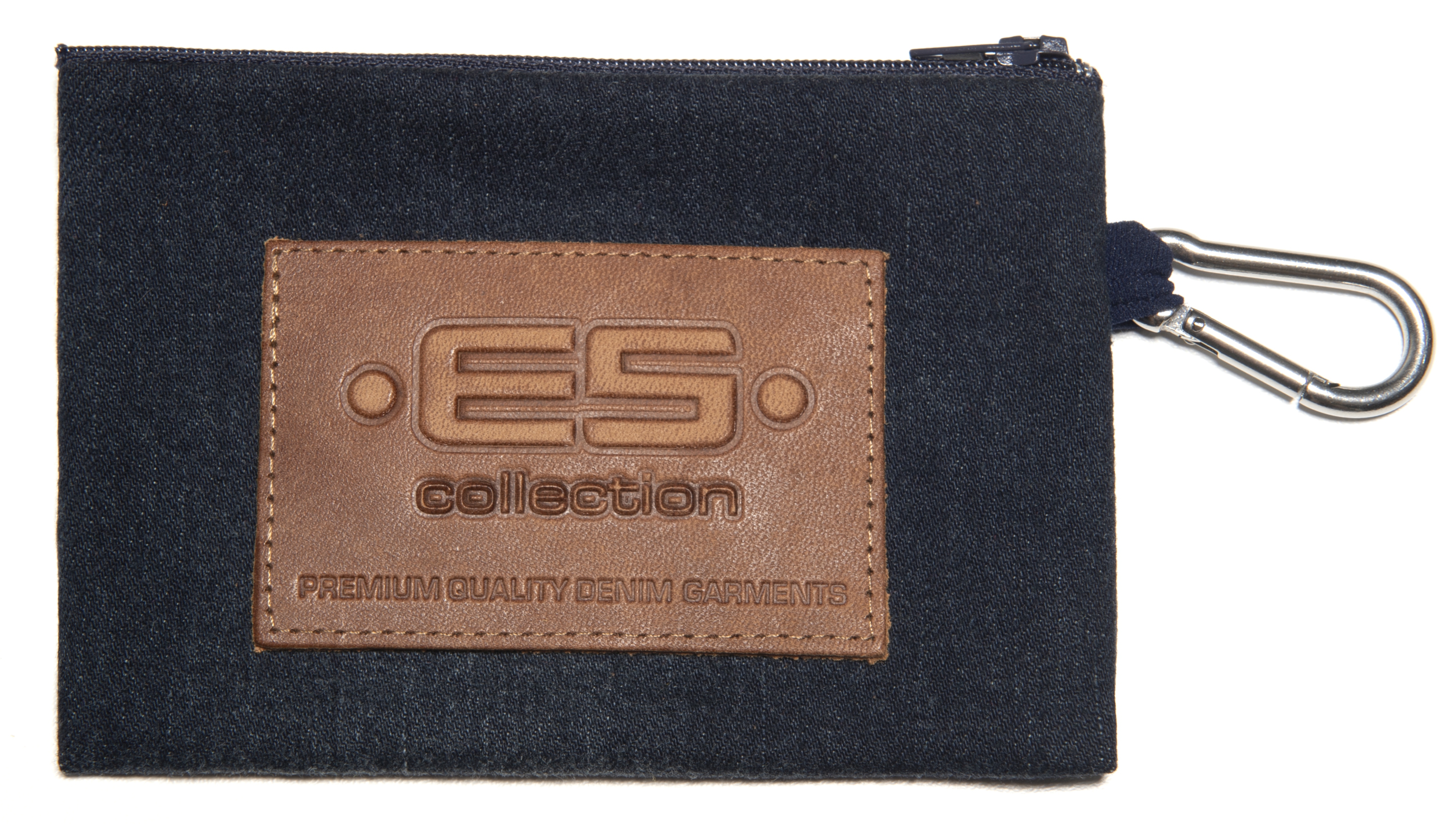 ES Collection Porte Monnaie avec mousqueton Denim