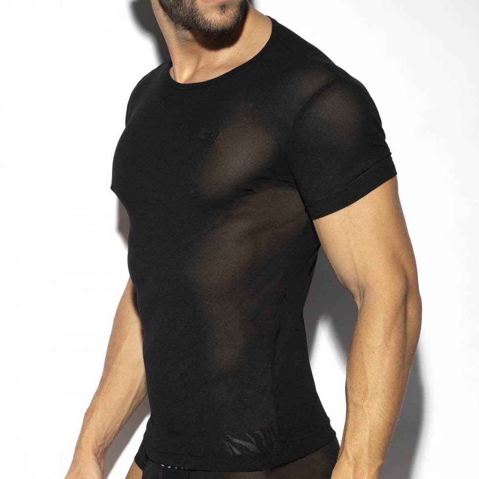 ES Collection T-shirt NET Microfibres Noir