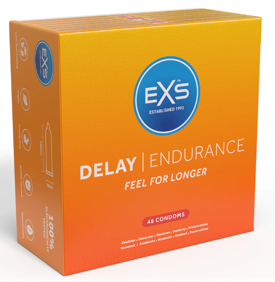EXS Préservatifs retardant DELAY ENDURANCE 53mm x48