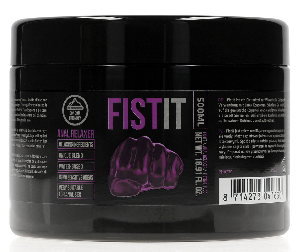 Fist It Crème relaxante ANAL RELAXER 500 ml - Pot noir