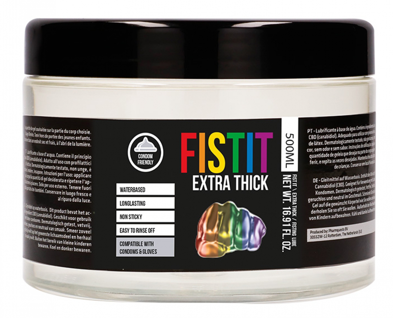 Fist It Lubrifiant Eau FIST IT Extra Thick Rainbow 500ml