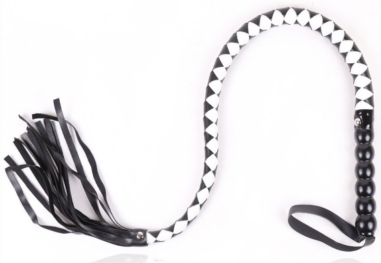 Fouet SM SNAQ 90cm Noir-Blanc