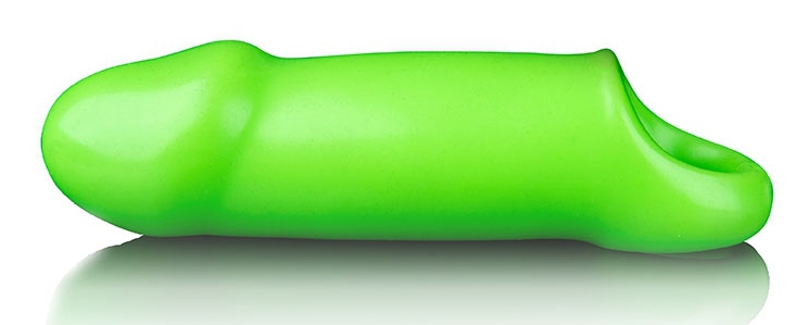Gaine de pénis phosphorescente SMOOTH STRONG GLOW 12 x 4.5cm