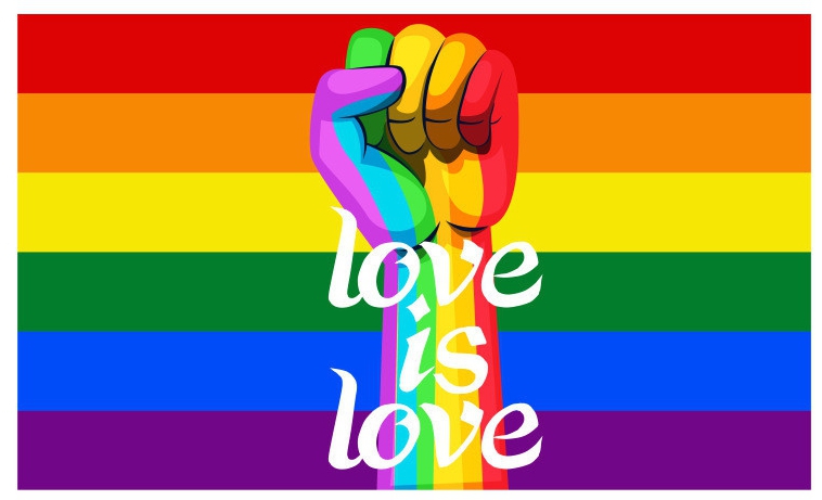 Generique Drapeau Rainbow LOVE IS LOVE 60 x 90cm