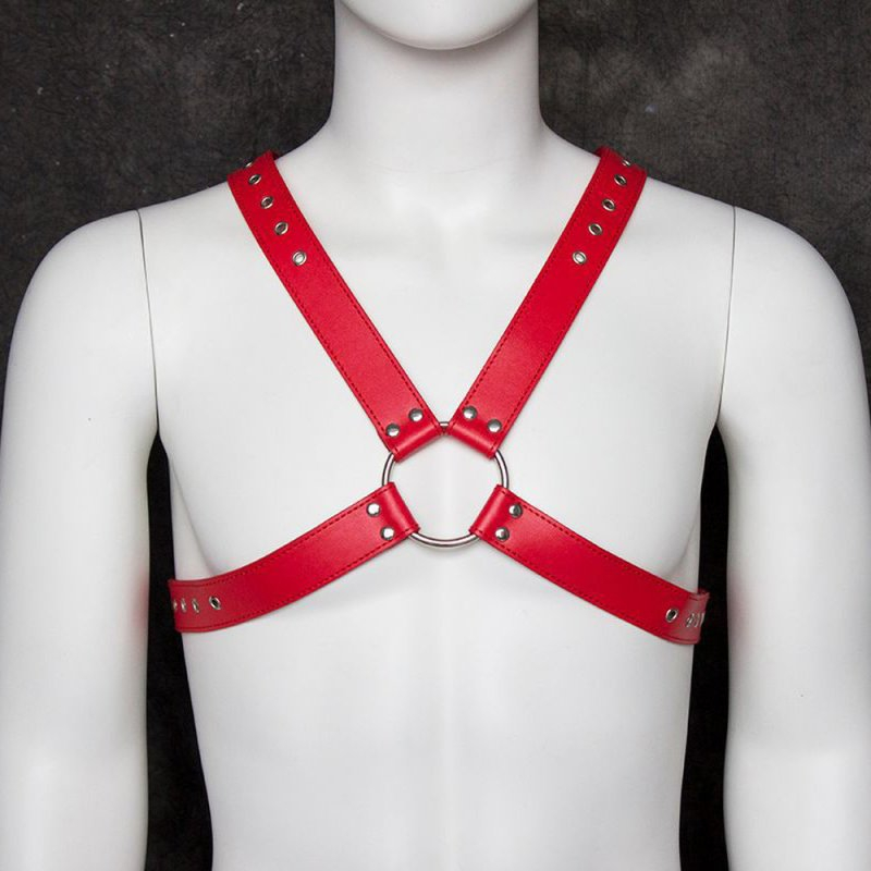 Generique Harnais homme DELUXE Chest Rouge
