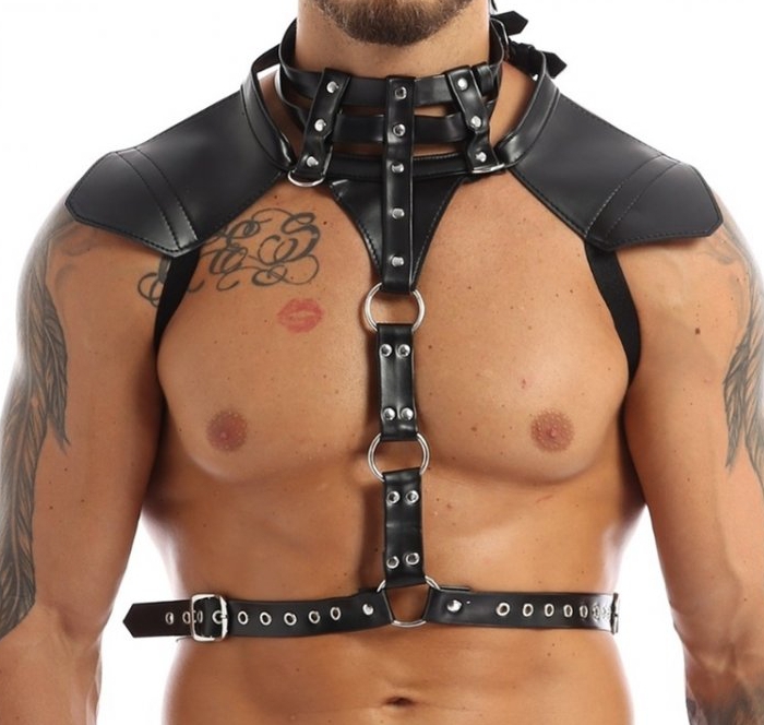 Generique Harnais Simili HALTER Noir