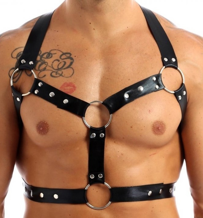 Generique Harnais THIN CHEST Simili Noir